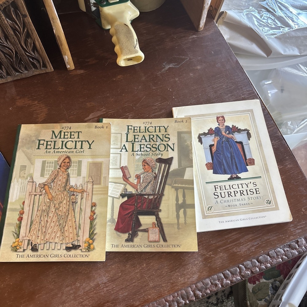 American Girl 1991 "Felicity" Paperback Books 1-2 & 1774 Christmas #3